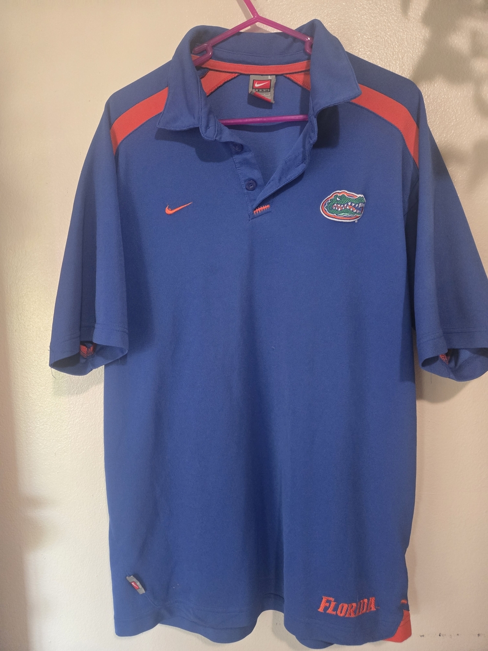 Nike Team Blue / Orange Large Florida Gators Polo